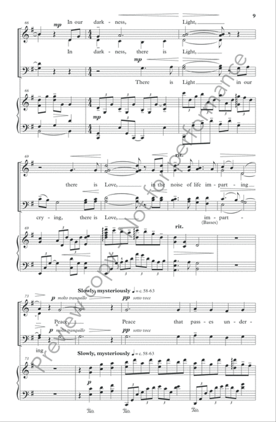 Light Beyond Shadow 4-Part scores gallery preview page 9
