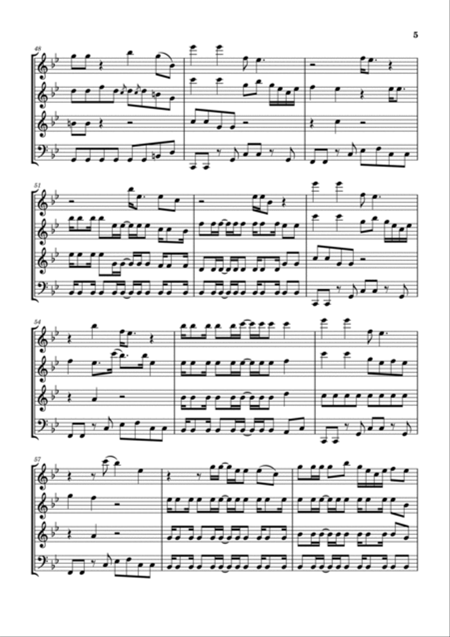 Crosstown Traffic Woodwind Quartet scores gallery preview page 6