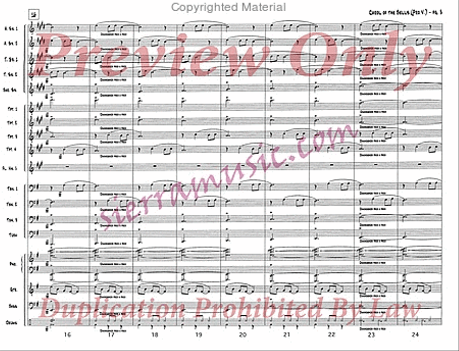 Carol of the Bells (pro) Jazz Ensemble scores gallery preview page 4