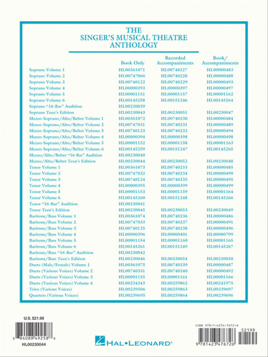 The Singer's Musical Theatre Anthology – Teen's Edition Mezzo-Soprano Voice scores gallery preview page 10