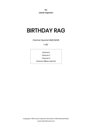 Birthday Rag (Clarinet quartet)