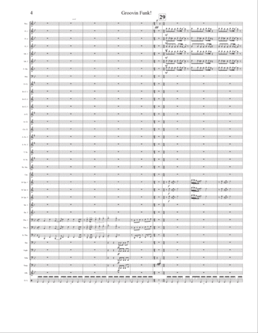 Groovin Funk - Score Only Concert Band scores gallery preview page 4