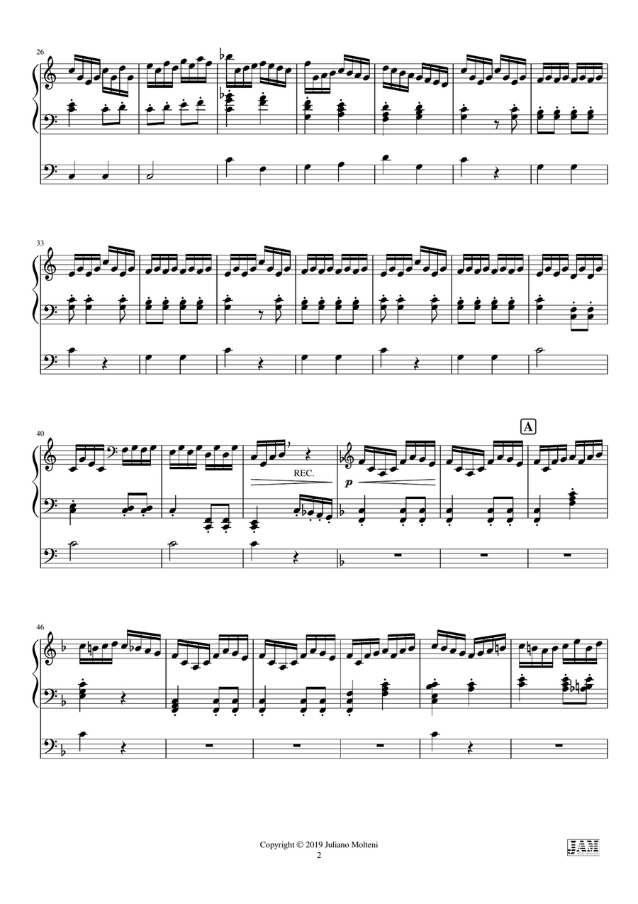 FANFARE (EASY ORGAN - C VERSION) - J. LEMMENS Organ Solo scores gallery preview page 4