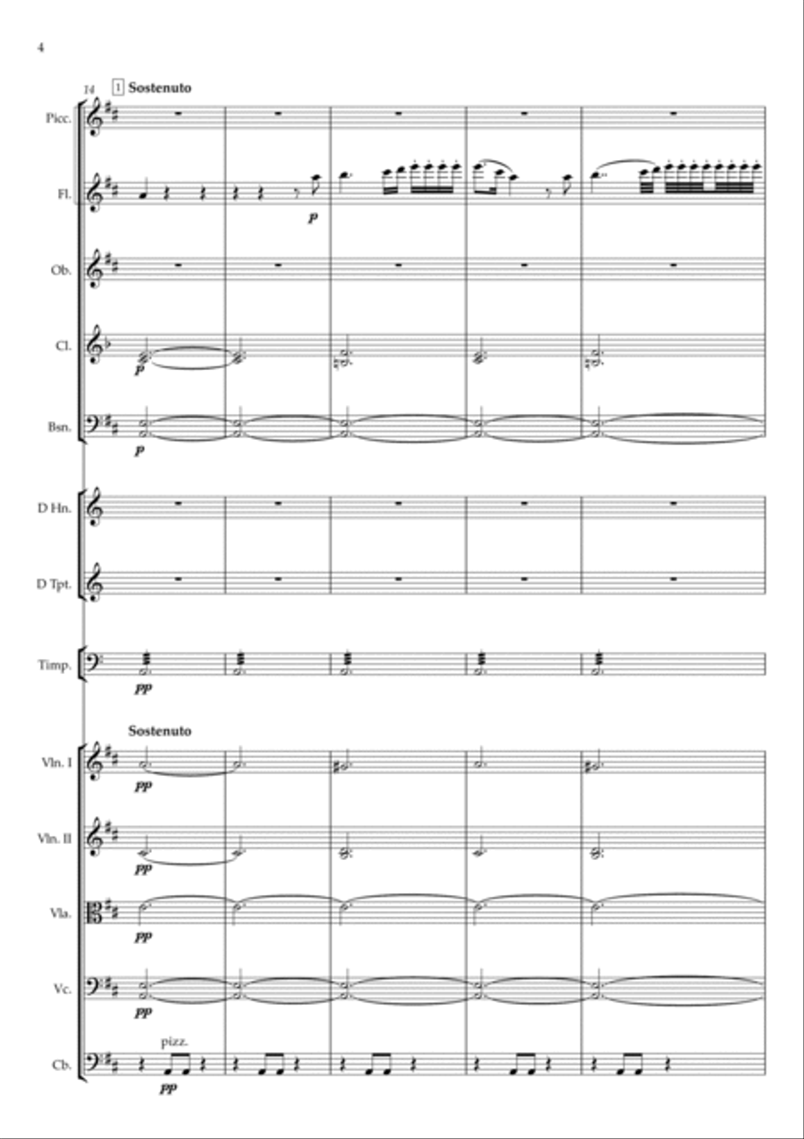 Overture to the vaudeville 'Morning and Evening' Full Orchestra scores gallery preview page 4
