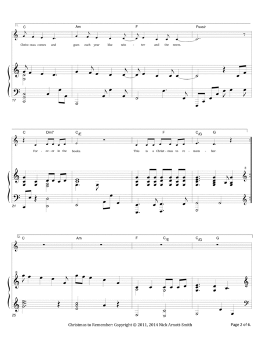 Christmas to Remember Voice scores gallery preview page 2