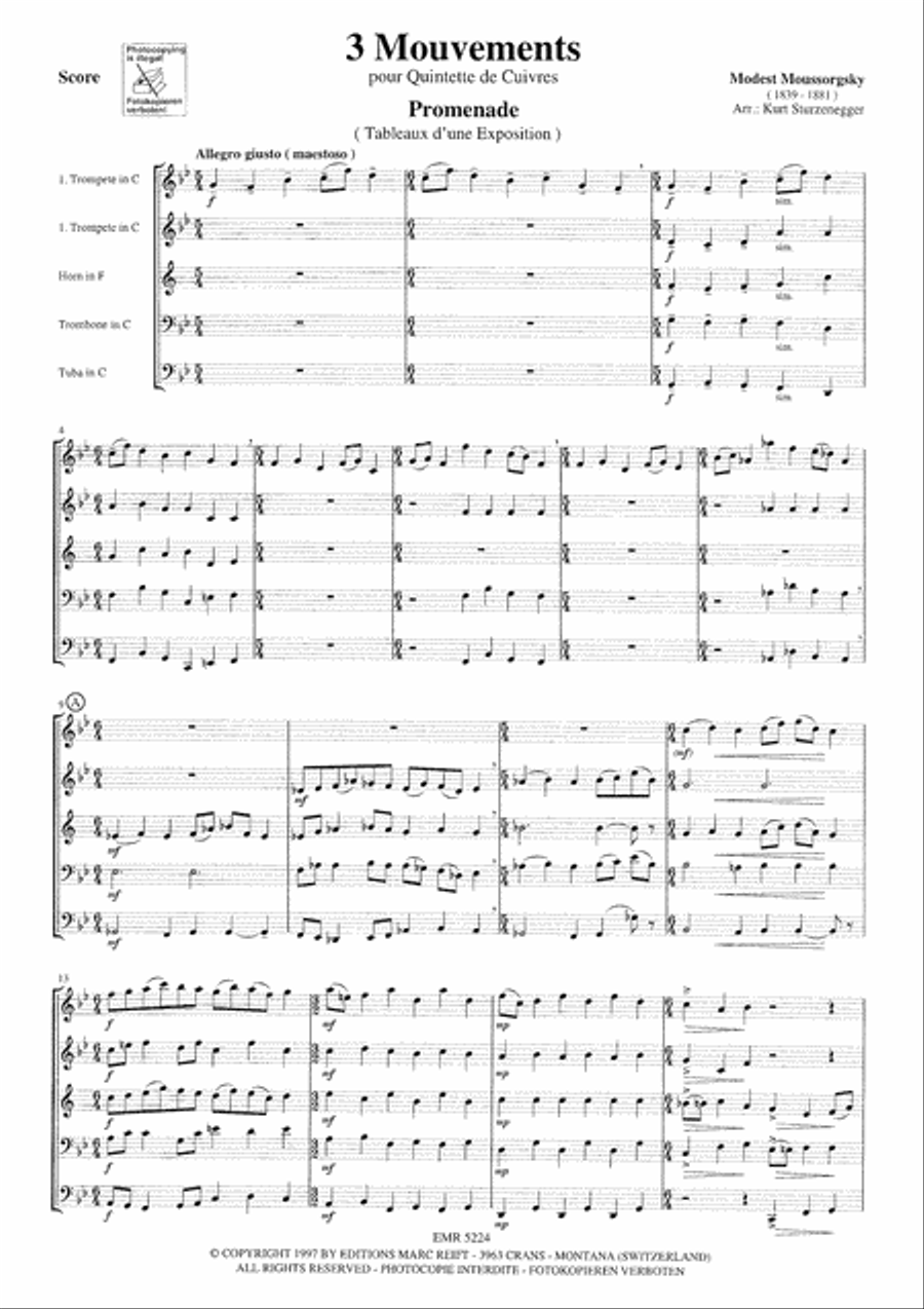 3 Movements Brass Quintet scores gallery preview page 3