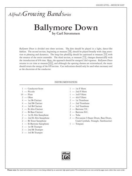 Ballymore Down: Score