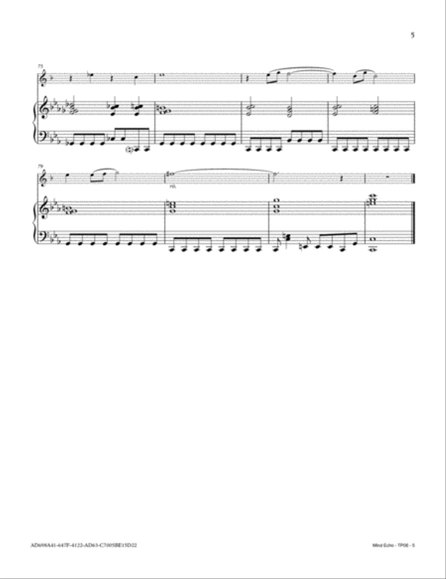 Mind Echo Trumpet Solo scores gallery preview page 5