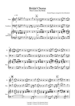 Bridal Chorus "Here Comes The Bride" for Flute and Trombone Duet