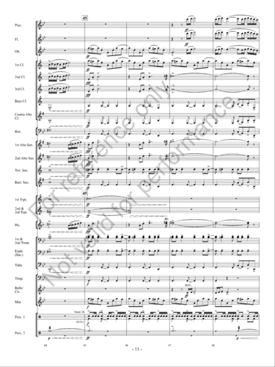 Into The Sunset Concert Band scores gallery preview page 12