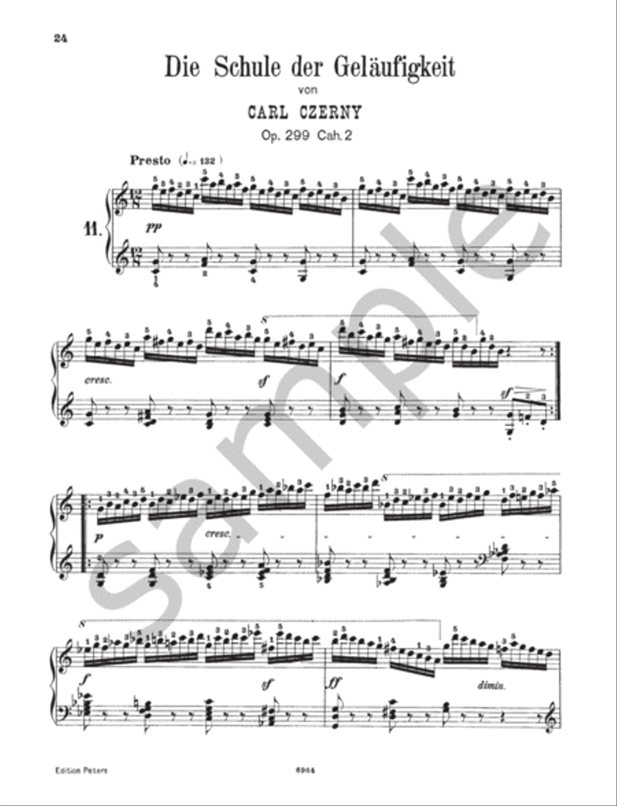 School of Velocity Op. 299 for Piano