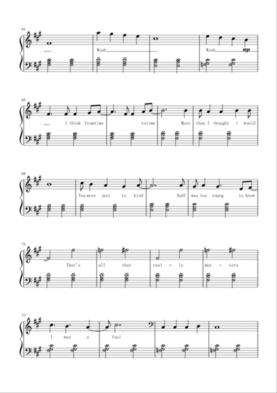 House Of Memories Piano Solo scores gallery preview page 4