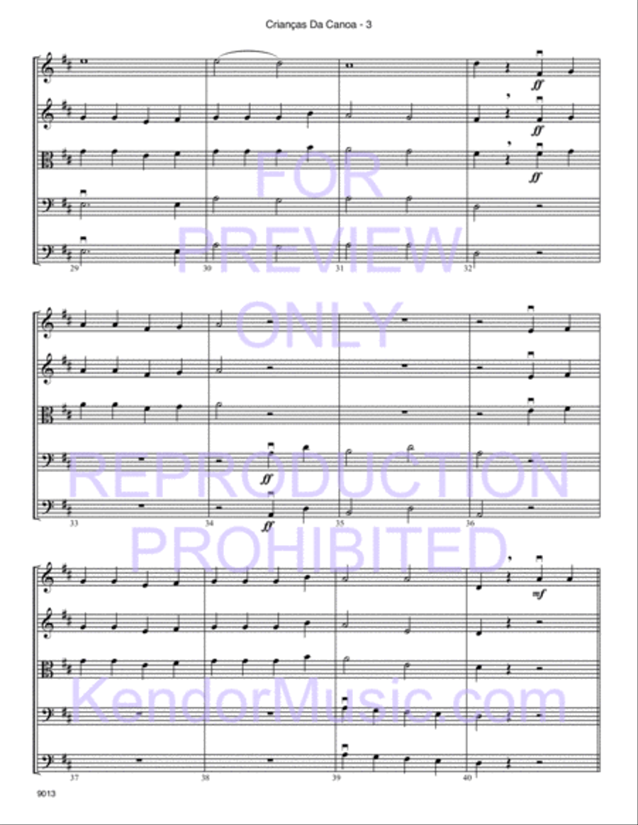 Criancas Da Canoa (Canoe Children) (Full Score) String Orchestra scores gallery preview page 4