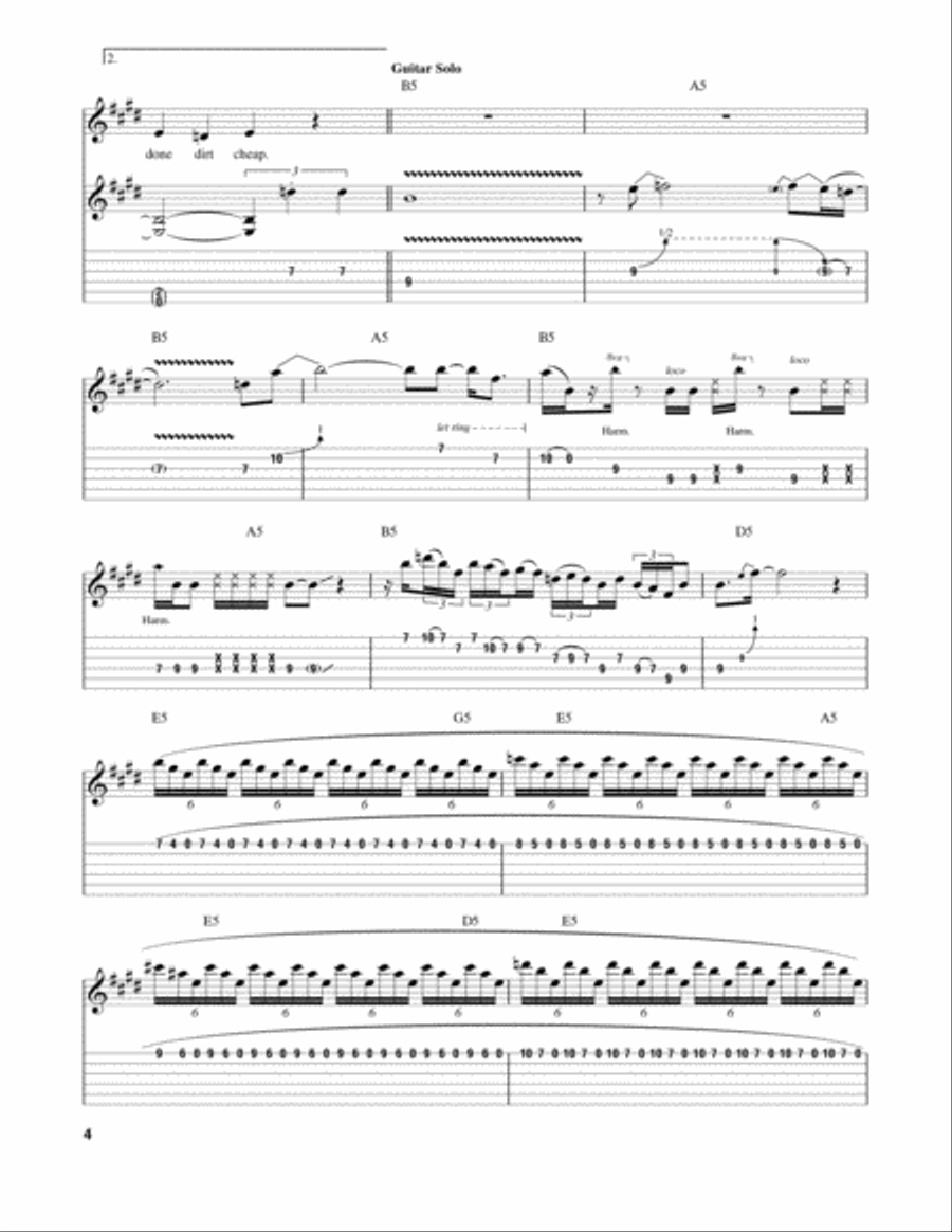 Dirty Deeds Done Dirt Cheap Acoustic Guitar scores gallery preview page 4