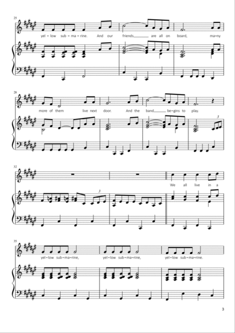 Yellow Submarine Voice scores gallery preview page 3