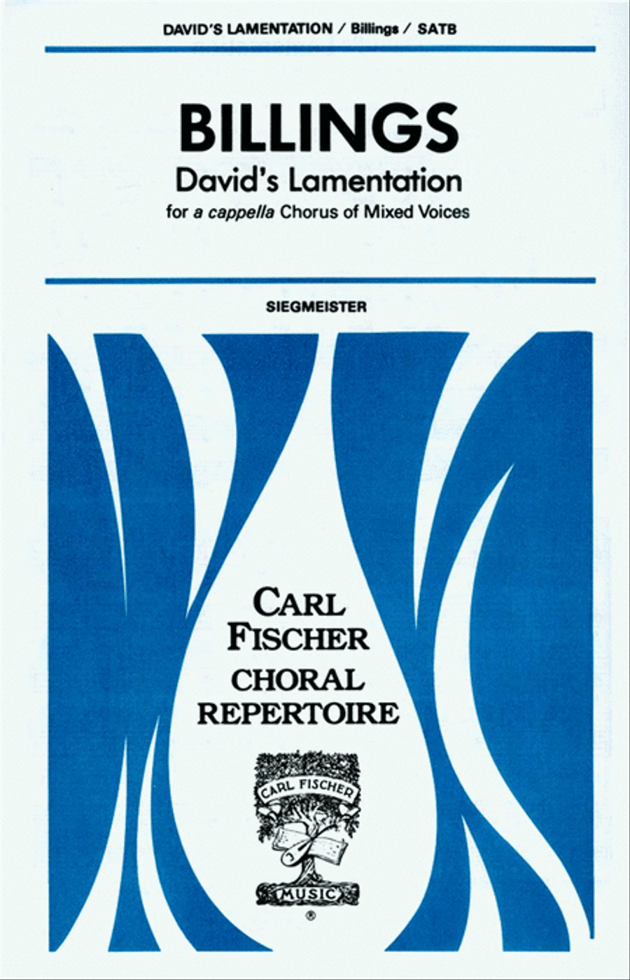 David's Lamentation 4-Part scores gallery preview page 1