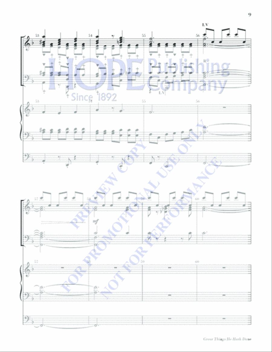 Great Things He Hath Done Handbell Choir scores gallery preview page 9