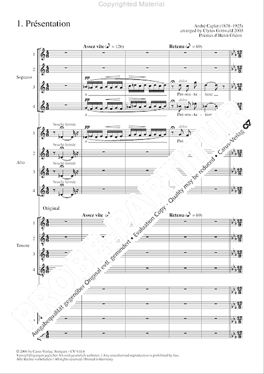 Trois Fragments de son Trois Fragments de son Choir scores gallery preview page 4