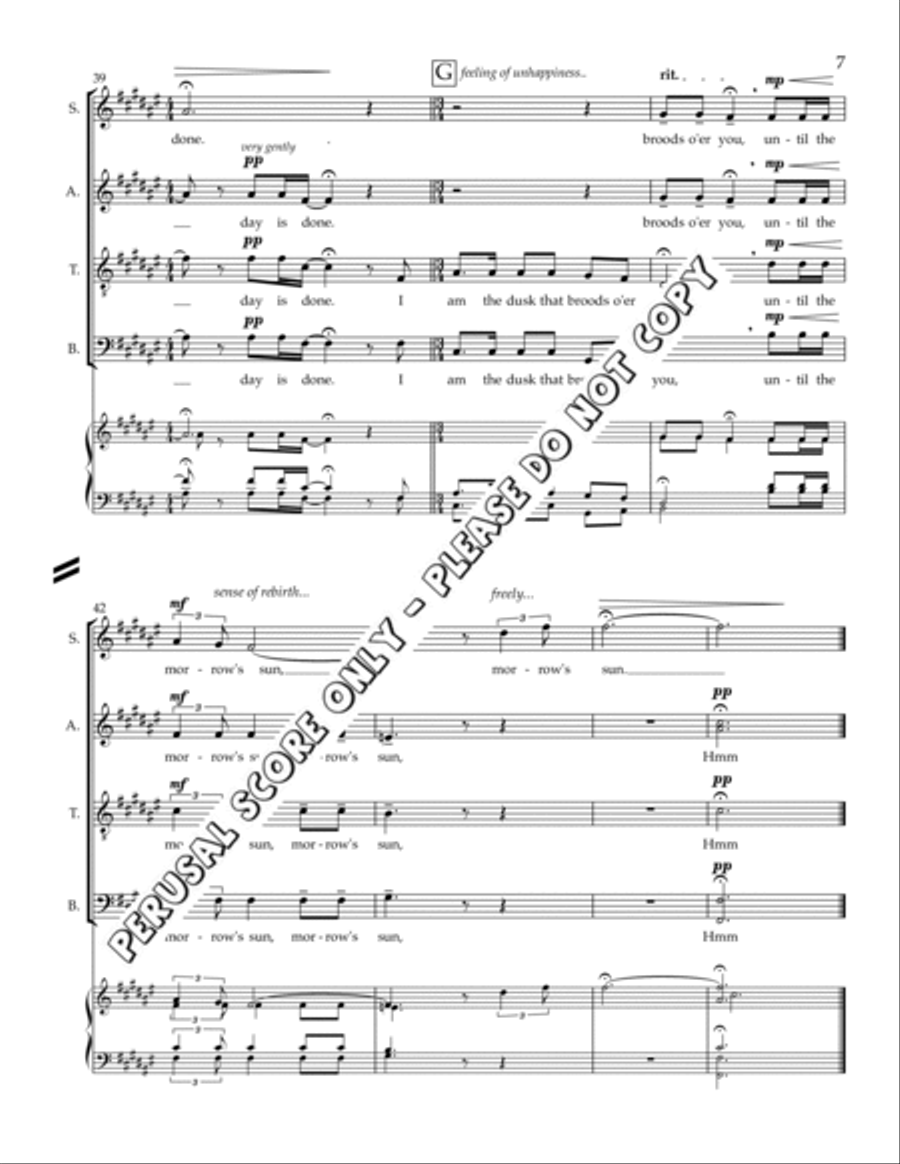O Little Rose, O Dark Rose 4-Part scores gallery preview page 7