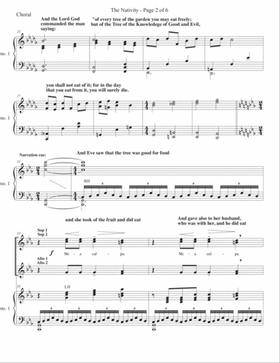 The Nativity - Full Orchestra and Narrator 4-Part scores gallery preview page 2