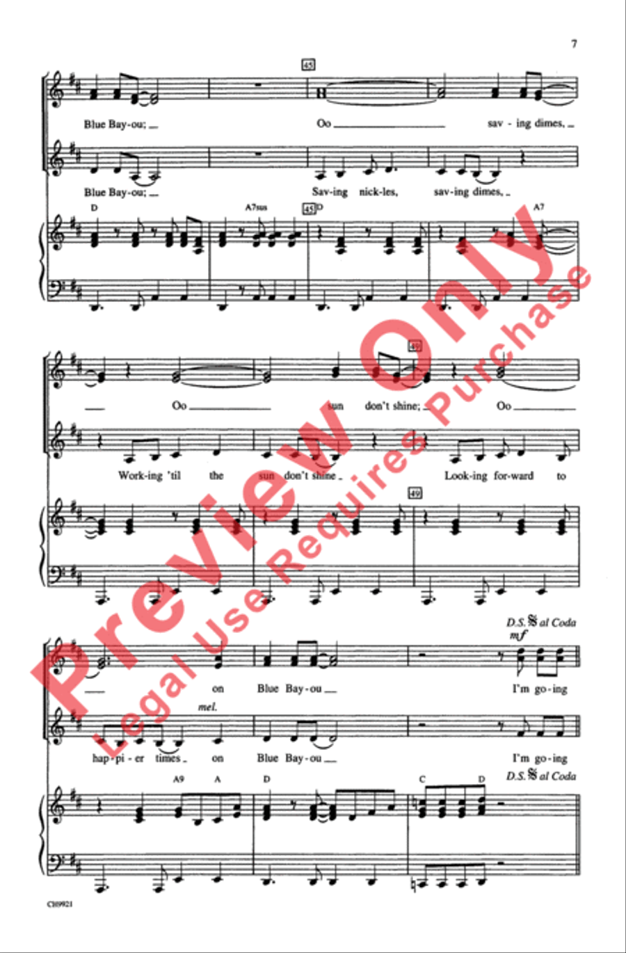 Blue Bayou Women's Choir scores gallery preview page 7