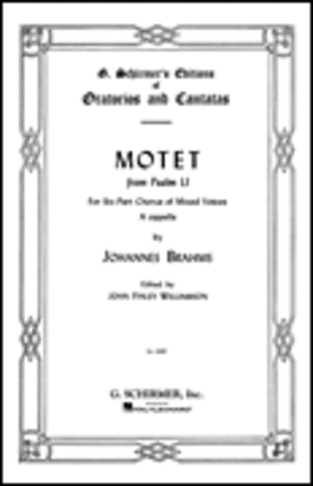 Motet, Op. 29, No. 2 (from Psalm 51)
