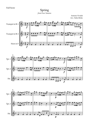 Spring (from Four Seasons of Antonio Vivaldi) for Brass Trio