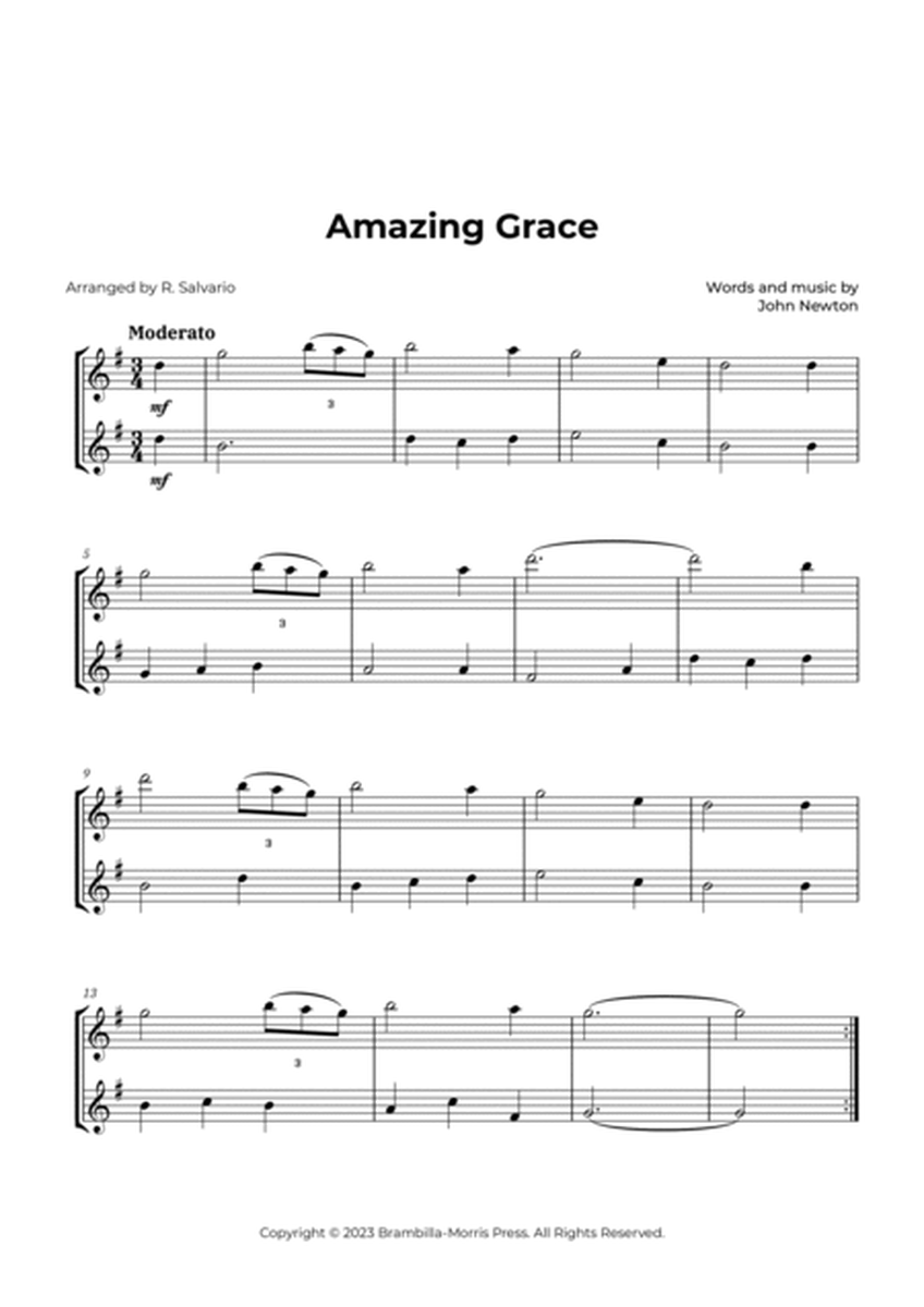 Amazing Grace (Easy Flute Duet) image number null