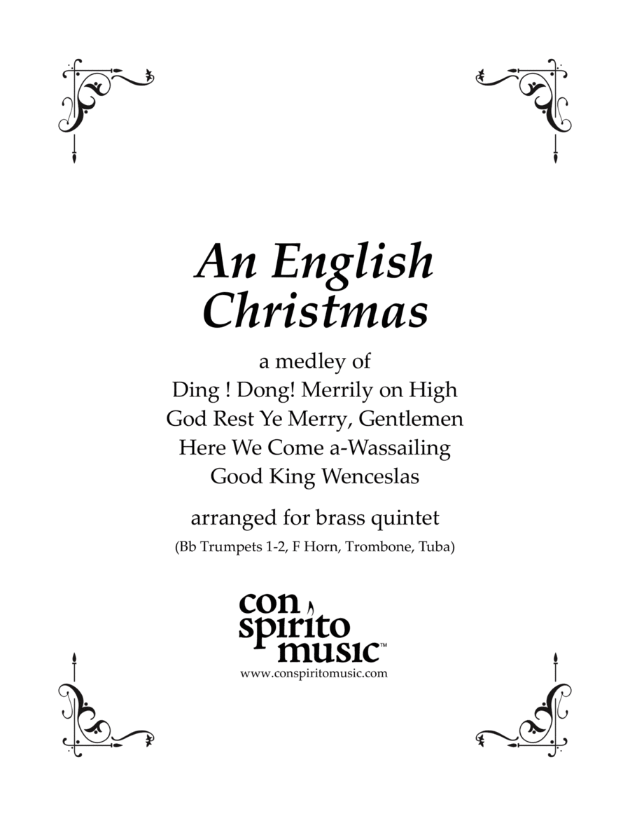 An English Christmas - brass quintet Brass Quintet scores gallery preview page 1