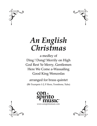 Book cover for An English Christmas - brass quintet