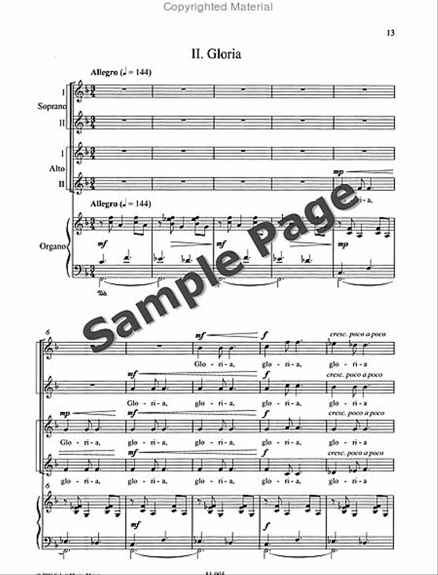 Missa Brevis SSAA scores gallery preview page 14