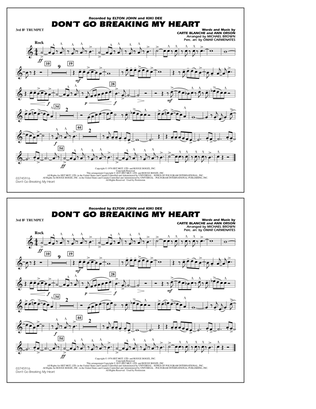Don't Go Breaking My Heart - 3rd Bb Trumpet