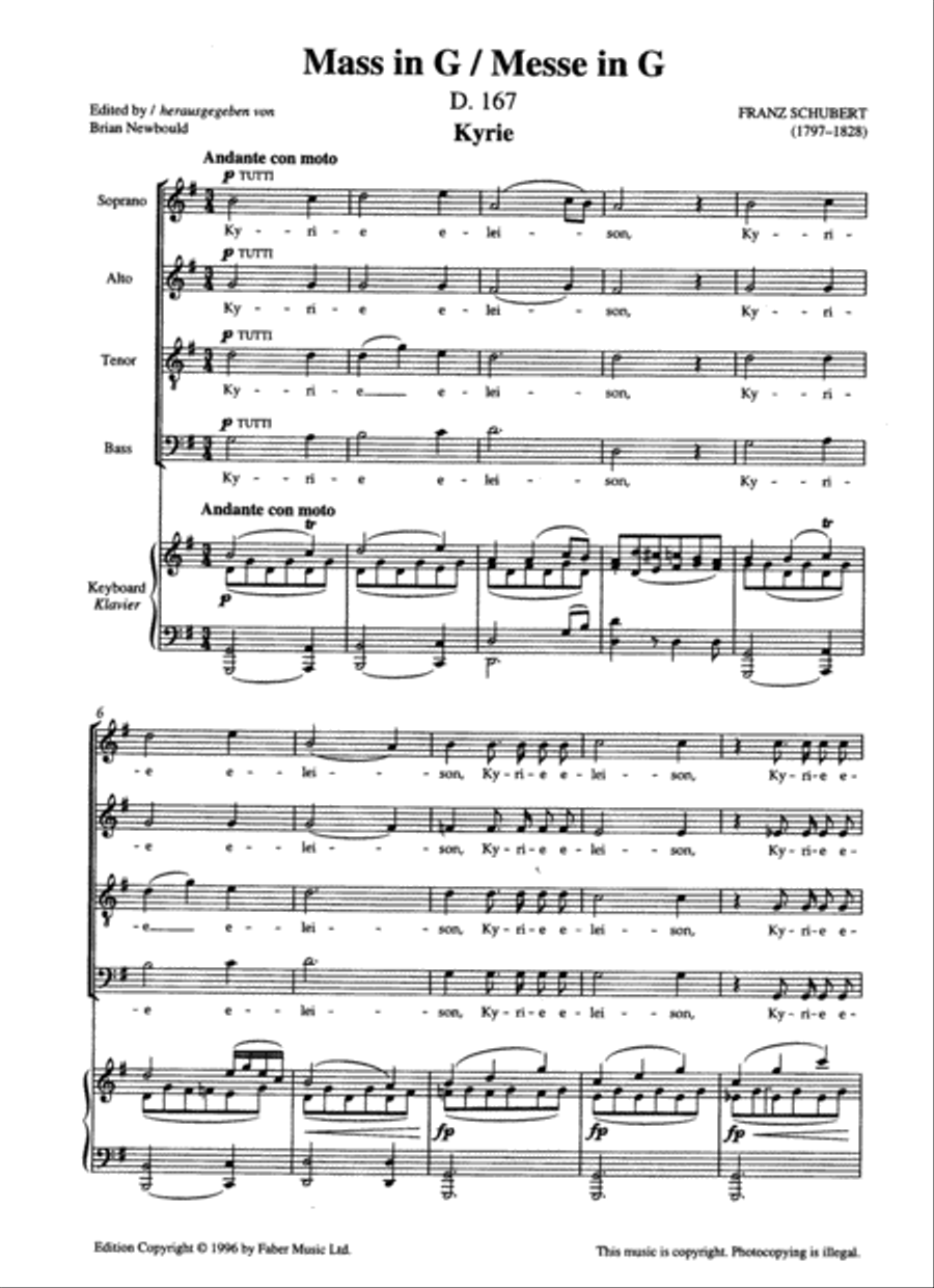 Mass in G Choir scores gallery preview page 2