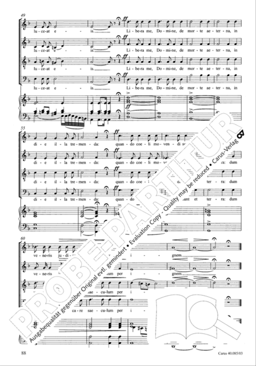 Missa pro defunctis Missa pro defunctis 4-Part scores gallery preview page 89