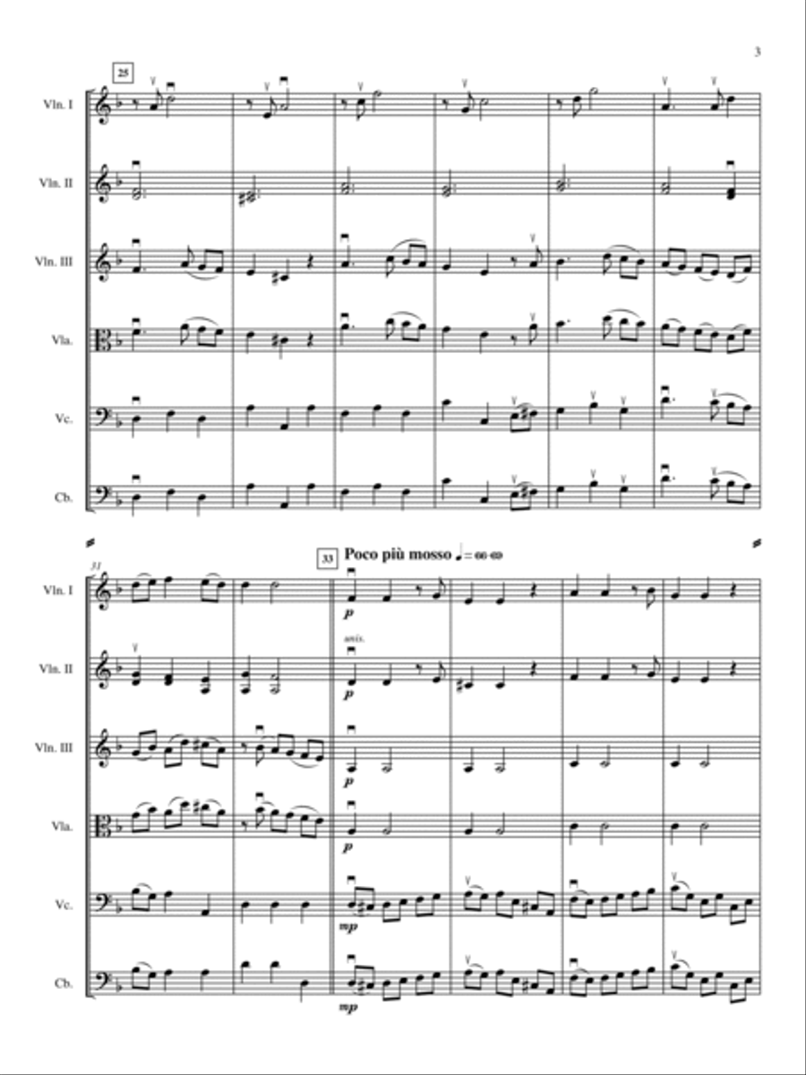 Suite in D: Sarabande Orchestra scores gallery preview page 4