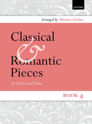 Book cover for Classical and Romantic Pieces for Violin Book 4