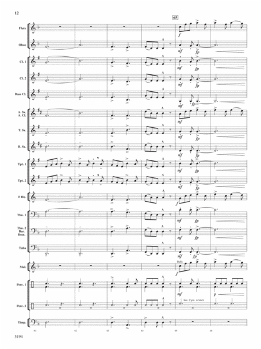 Under An Irish Sky Concert Band scores gallery preview page 11