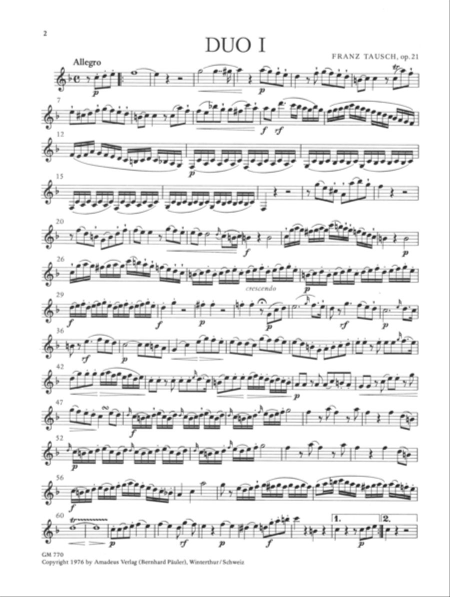 3 Duos for clarinet and bassoon Woodwind Duet scores gallery preview page 2