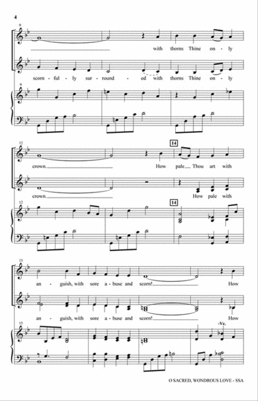 O Sacred, Wondrous Love SSA scores gallery preview page 3