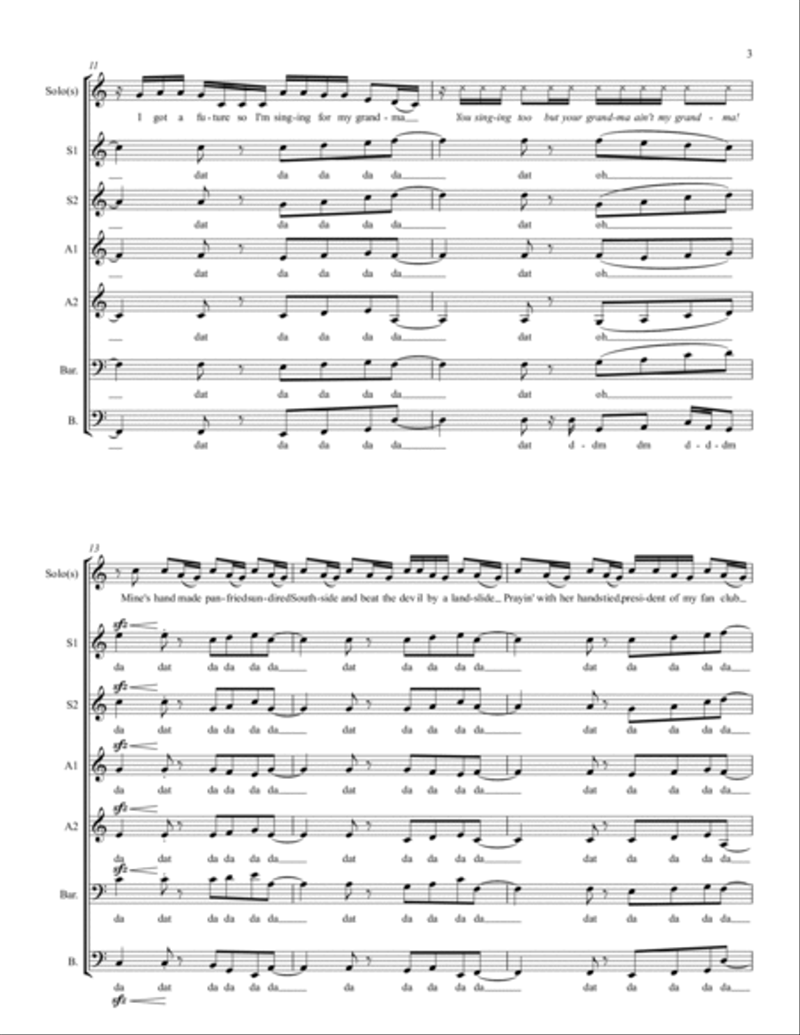 Sunday Candy A Cappella scores gallery preview page 3
