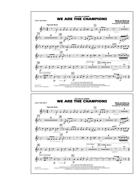 We Are The Champions - 3rd Bb Trumpet