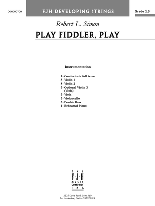 Play Fiddler, Play: Score