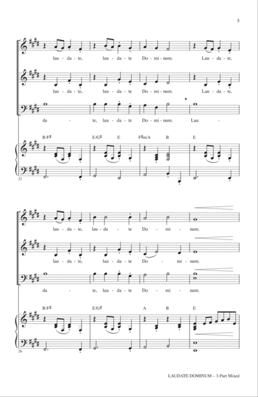 Laudate Dominum Laudate Dominum 3-Part scores gallery preview page 3