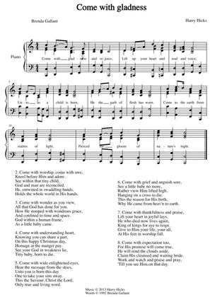 Come with gladness. A new hymn!