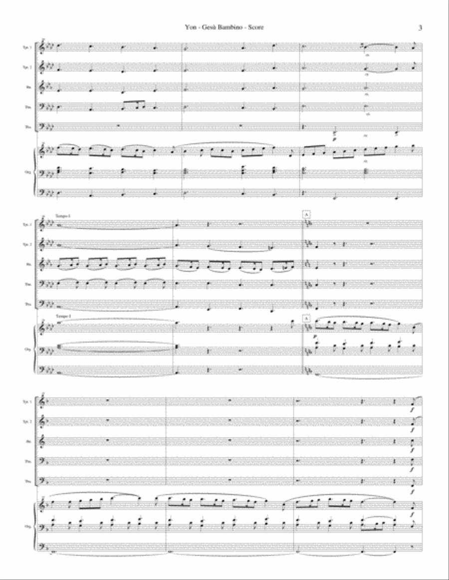 Gesù Bambino (The Infant Jesus), for Brass quintet and Organ Gesù Bambino (The Infant Jesus), for Brass quintet and Organ Brass Ensemble scores gallery preview page 4