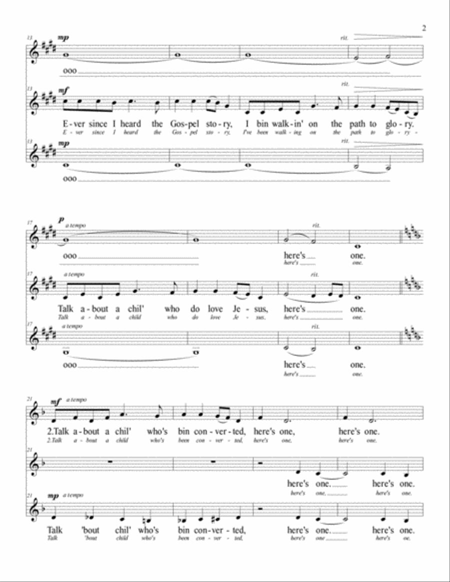Here's One SSA scores gallery preview page 2