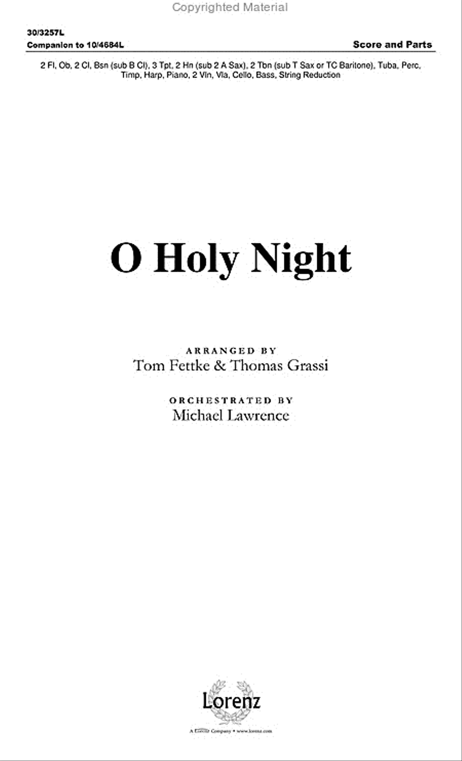 O Holy Night - Orchestral Score and Parts Choir scores gallery preview page 2