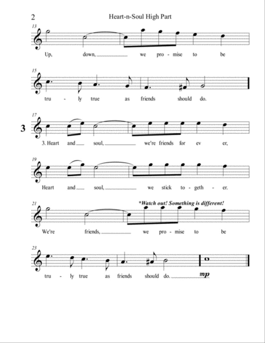Heart And Soul Voice scores gallery preview page 3