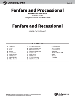 Book cover for Fanfare, Processional and Recessional: Score