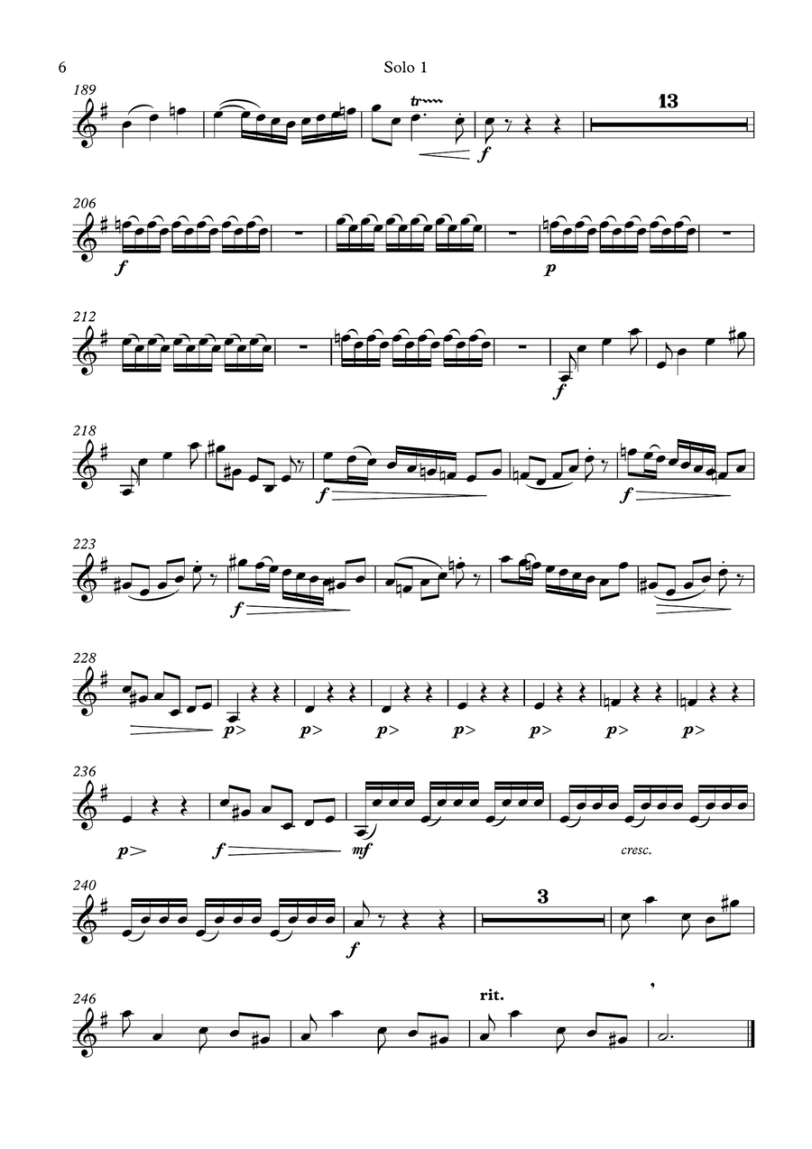 Vivaldi Double Cello Concerto for Two Brass Instruments in Bb Treble clef or C Bass Clef Trombone scores gallery preview page 6